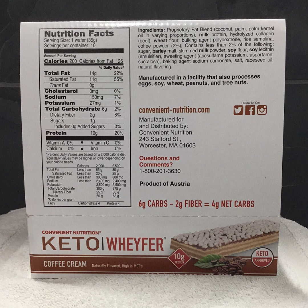 Keto Wheyfer- Coffee Cream- 10g Protein