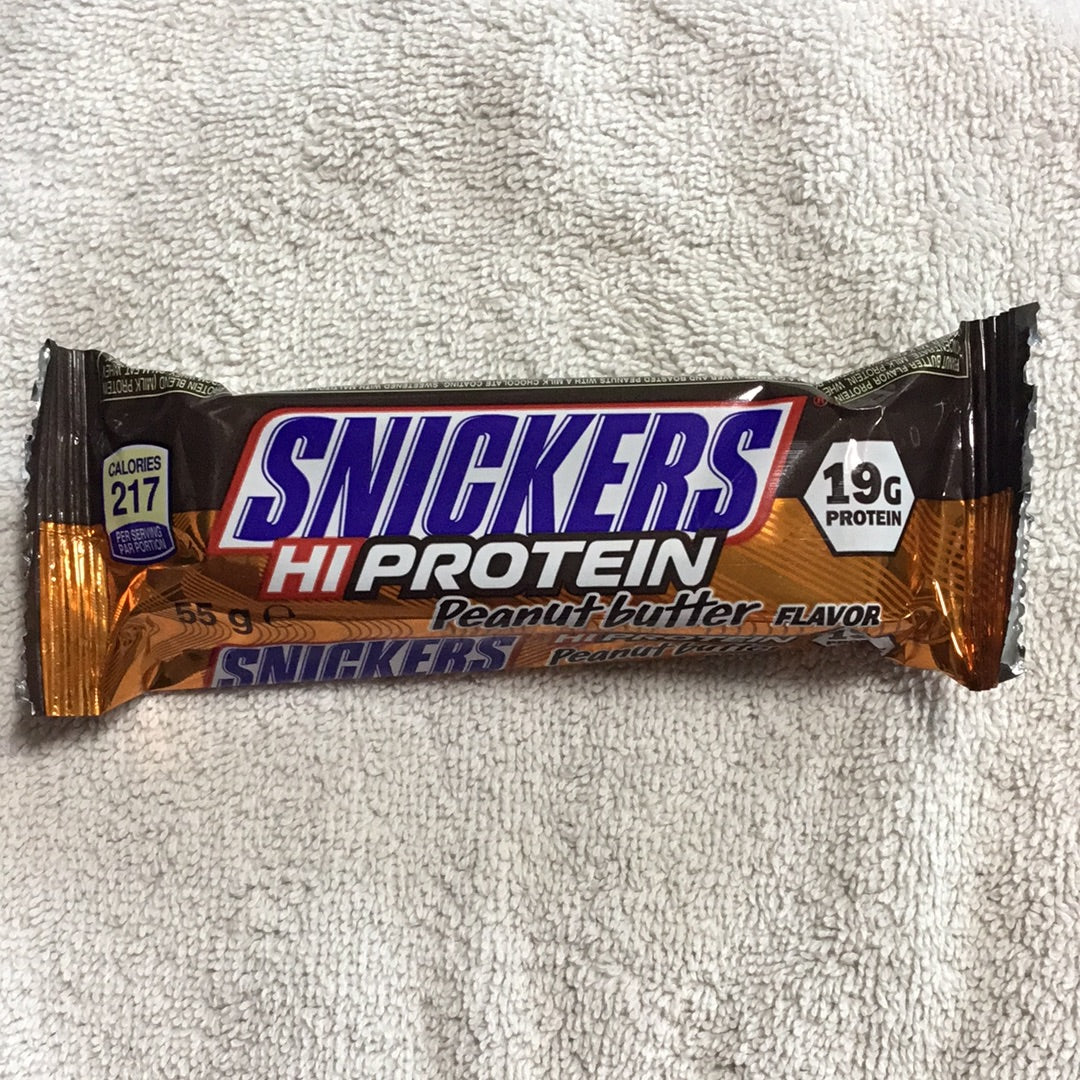 Snickers Hi Protein Bar- Peanut Butter Flavor- 19g Protein