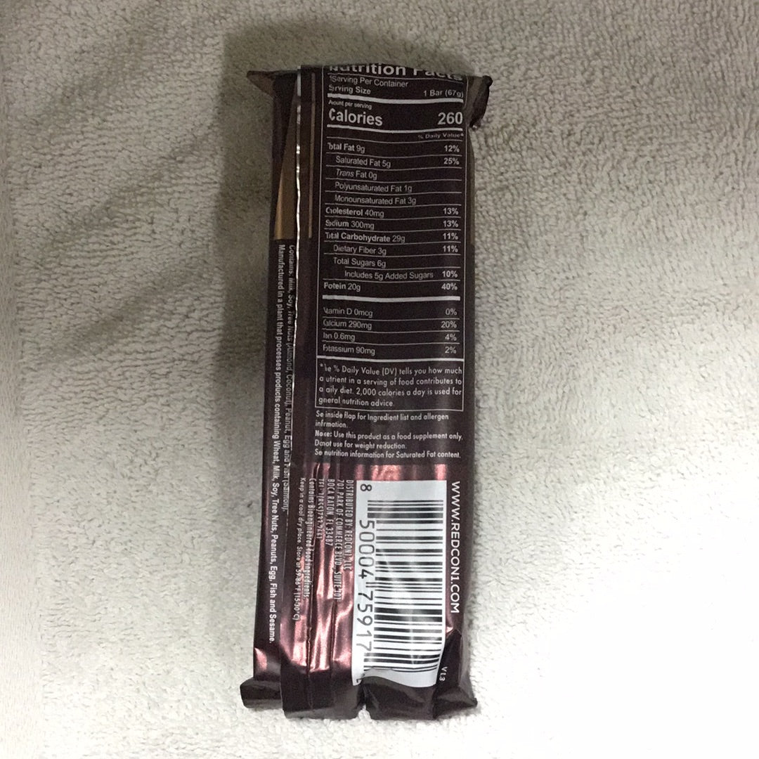 Redcon1 MRE Protein Bar- German Chocolate Cake- 20g Protein