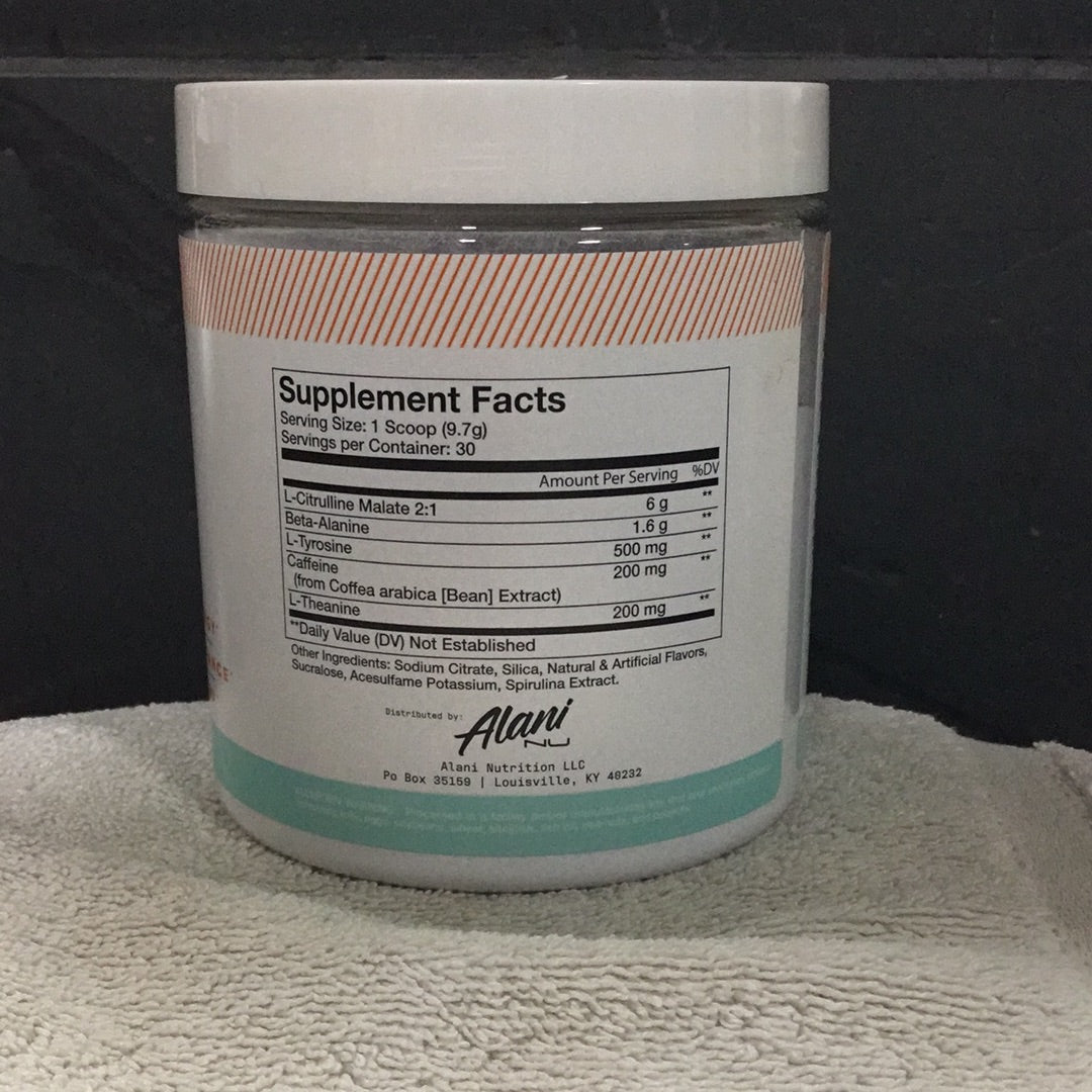 Alani nu Pre-workout- Breezeberry- 30 Servings