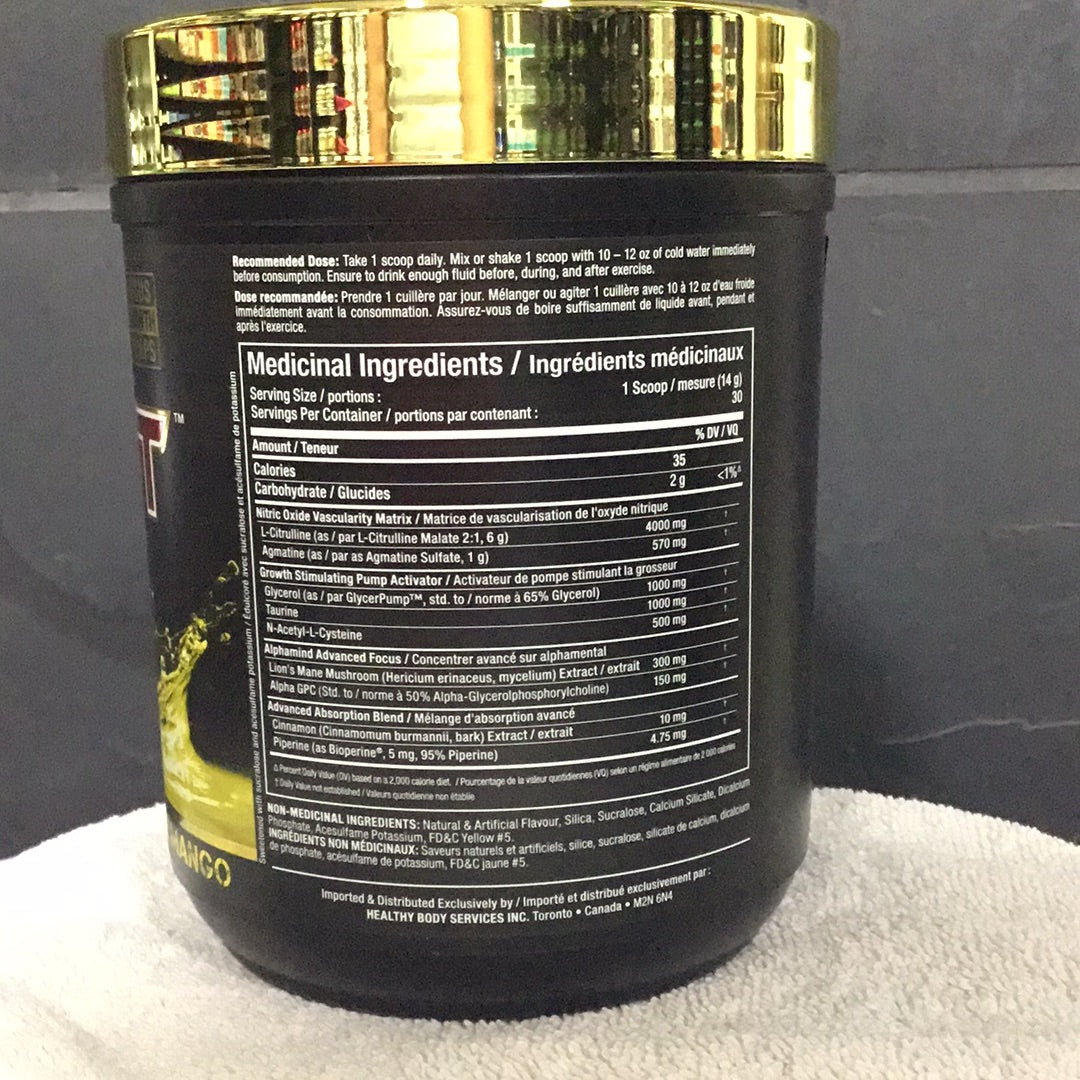 Allmax Impact Pump Pre-workout- Stim-Free- Pineapple Mango- 30 Servings