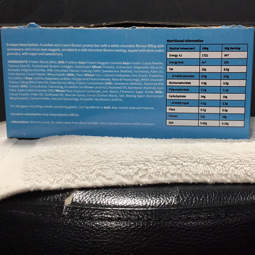Mountain Joe’s Chocolate Cookie Cream Flavour Protein Bar- 18g Protein