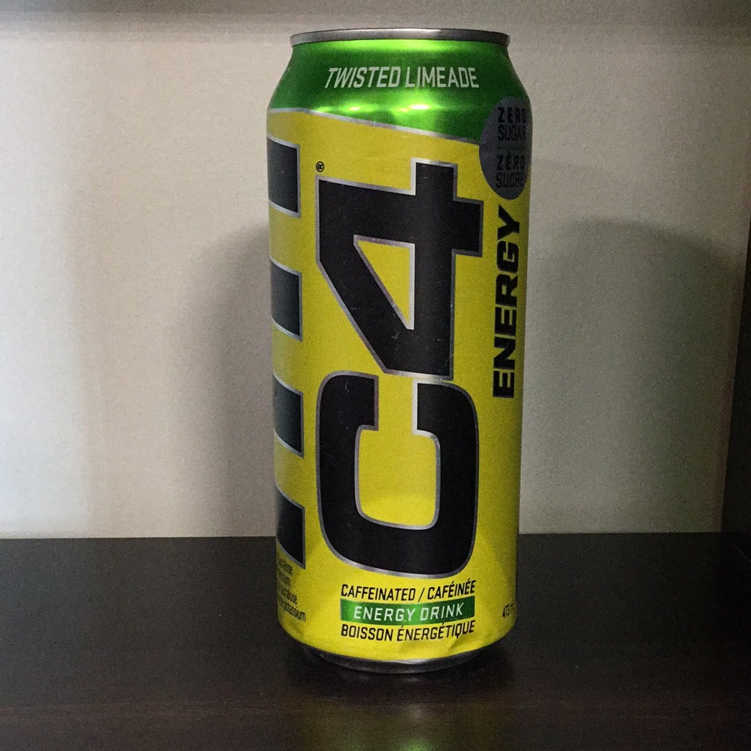 C4 Energy Drink- Zero Sugar- Twisted Limeade- 473 ml