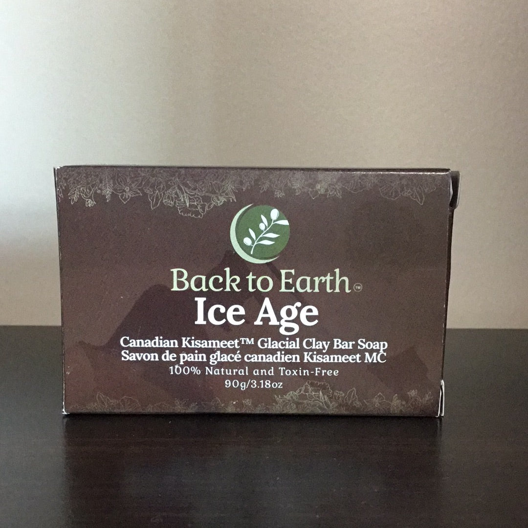 Back To Earth - Ice Age- Canadian Kisameet Glacial Clay Bar Soap- 100% Natural- 90g
