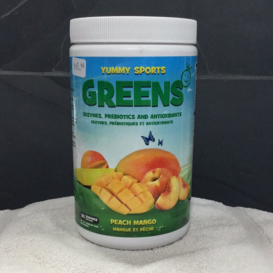 Yummy Sports Greens- Peach Mango- 30 Servings