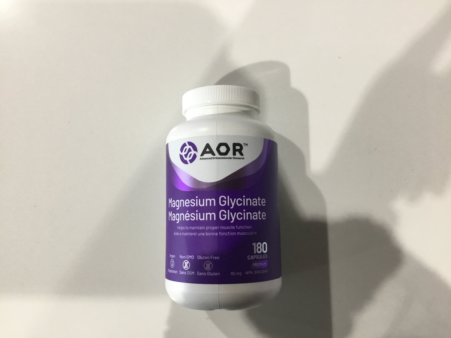 AOR magnesium glycinate 180 capsules