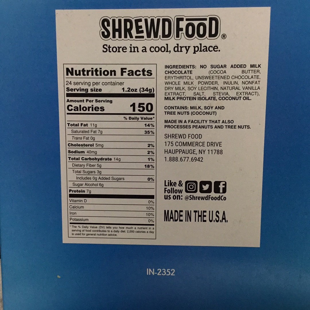 Shrewd Food Keto Krac- Milk Chocolate Bar- 7g Protein