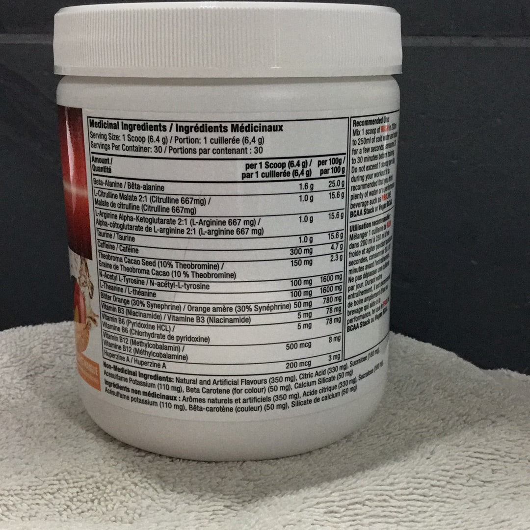 Proline Rush Concentrated Pre-workout- Peach Mango- 30 Servings