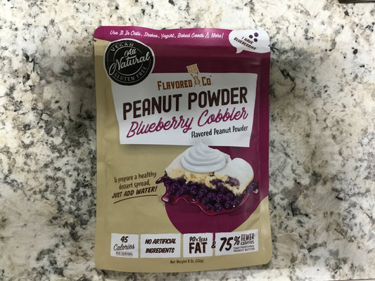 Peanut powder blueberry cobbler