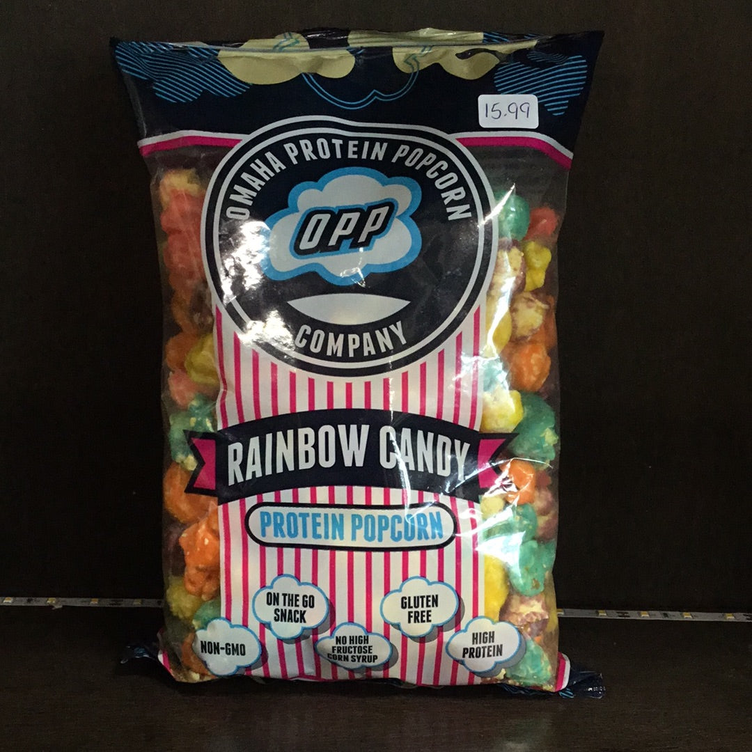 OPP Company Protein Popcorn- Rainbow Candy- 6g Protein/ 2/3 Cup