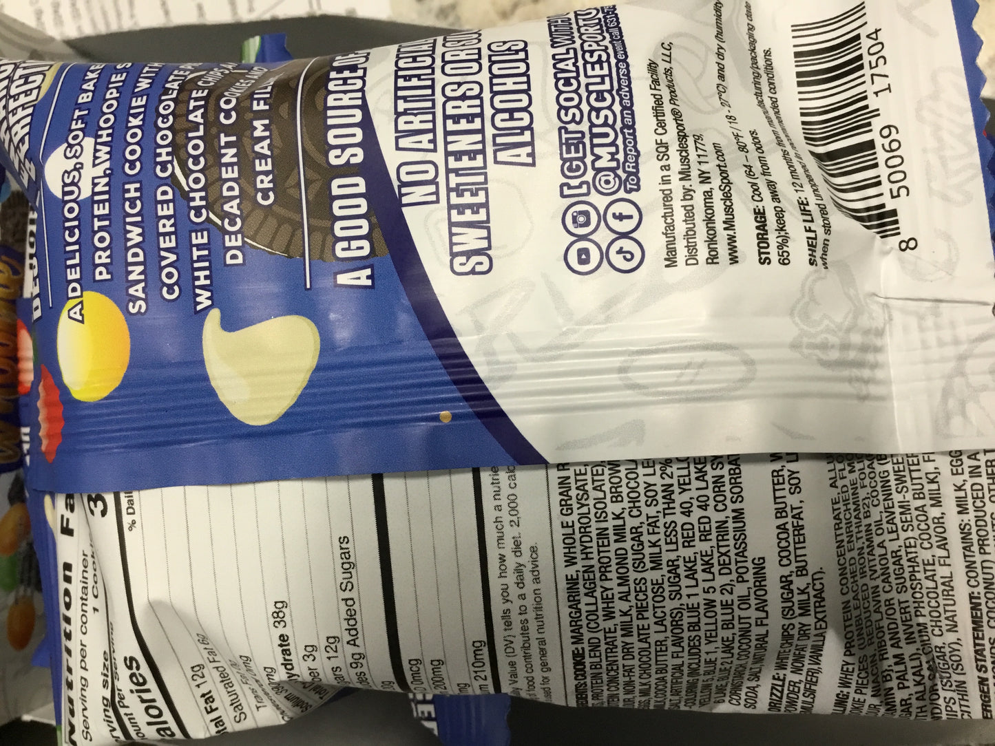 Muscle Sport- Protein Whoopie Monster Cookie- 20g protein