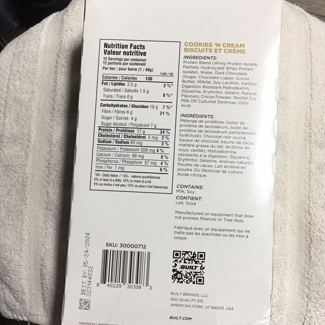 Built Bar- Cookies ‘n Cream- 17g Protein