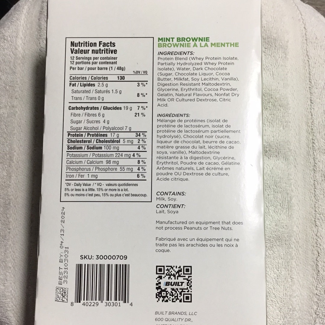 Built Bar- Mint Brownie- 17g Protein