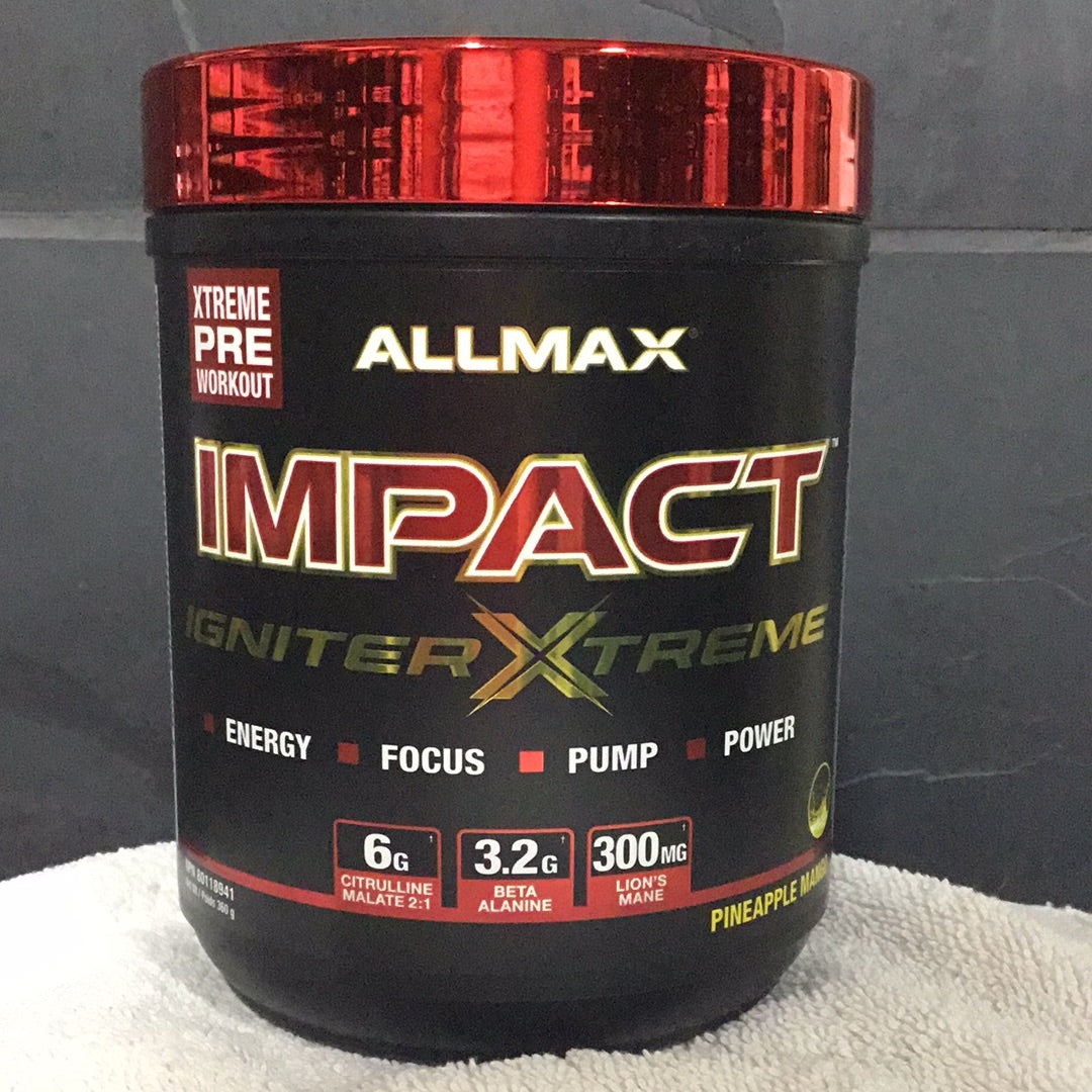 Allmax Impact Igniter Xtreme Pre-workout- Pineapple Mango- 40 Servings