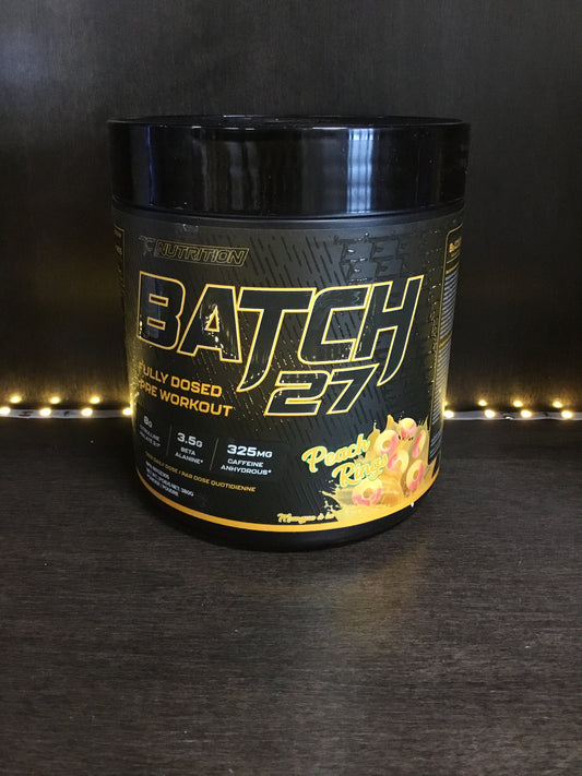 Batch 27 fully dosed pre workout-peach rings