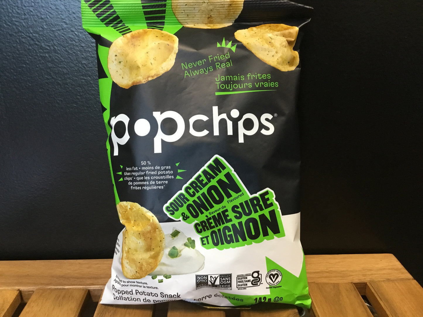 Popchips- sour cream & onion