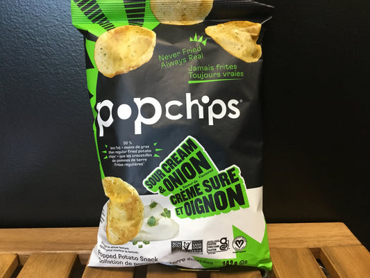 Popchips- sour cream & onion