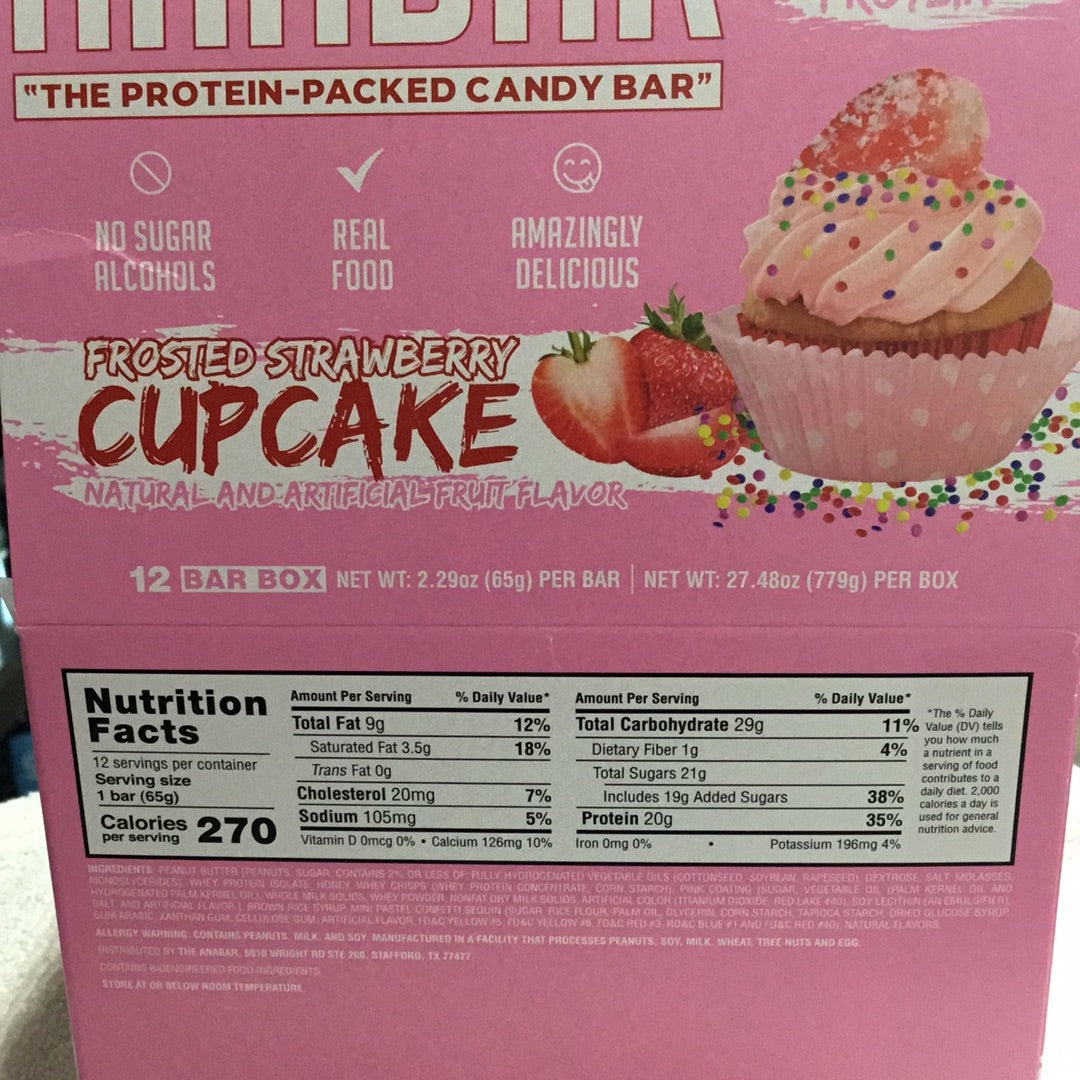Anabar- Frosted Strawberry Cupcake- 21g Protein