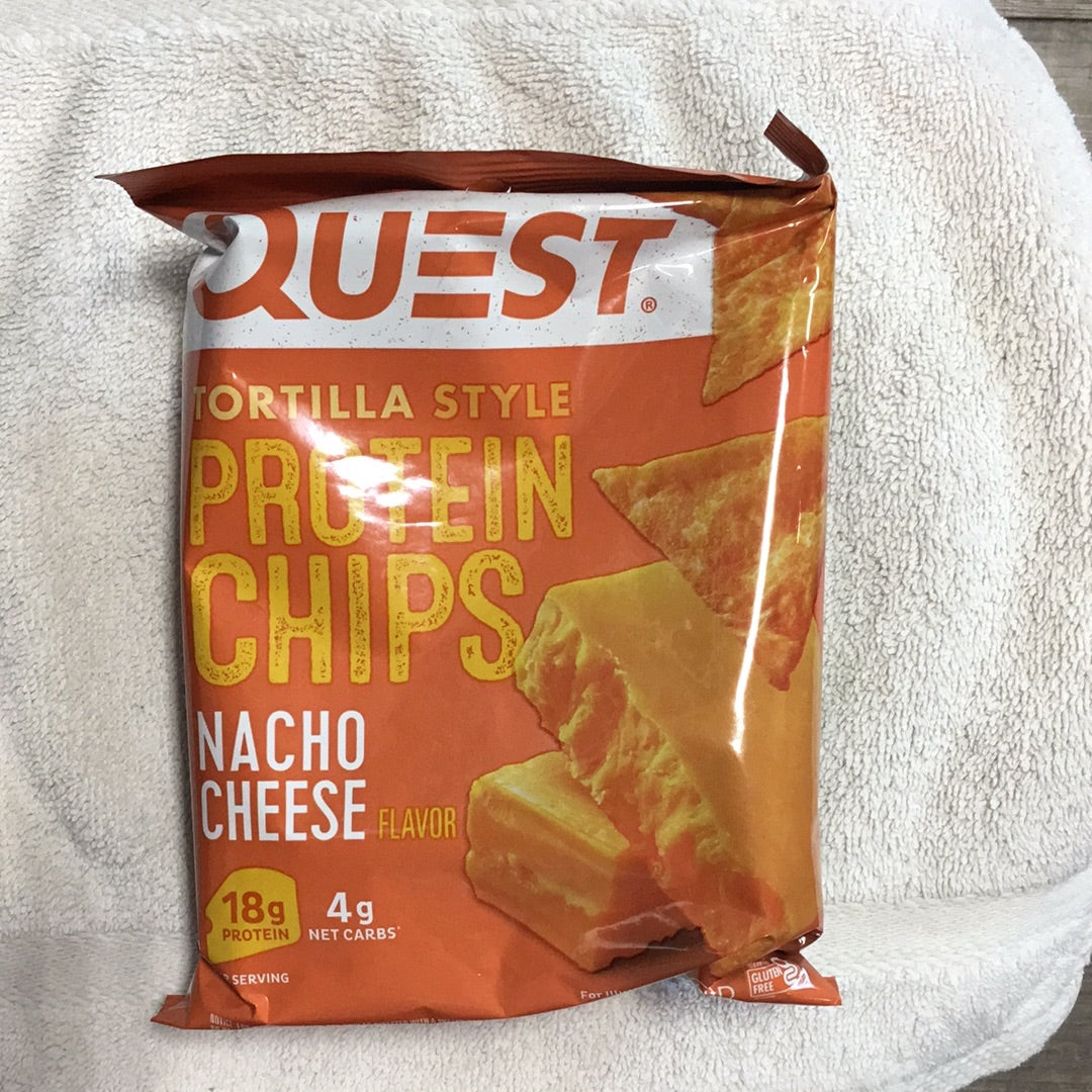 Quest Tortilla Style Protein Chips- Nacho Cheese- 18g Protein