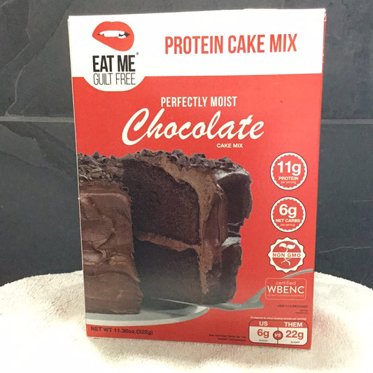 Eat Me Guilt Free Protein Cake Mix- Chocolate - 11g Protein Per Serving (12 Servings Per Box)