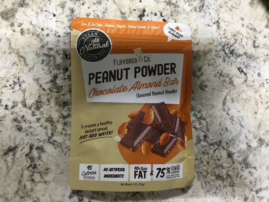 Peanut powder chocolate almond bar