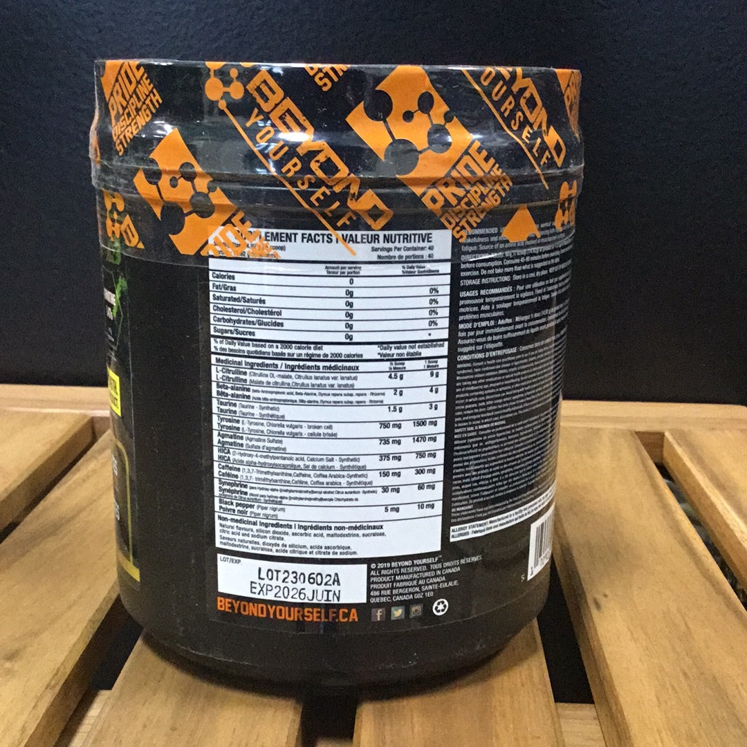 Beyond Yourself Super-Set Pre- Workout- Blue Freeze- 40 Servings