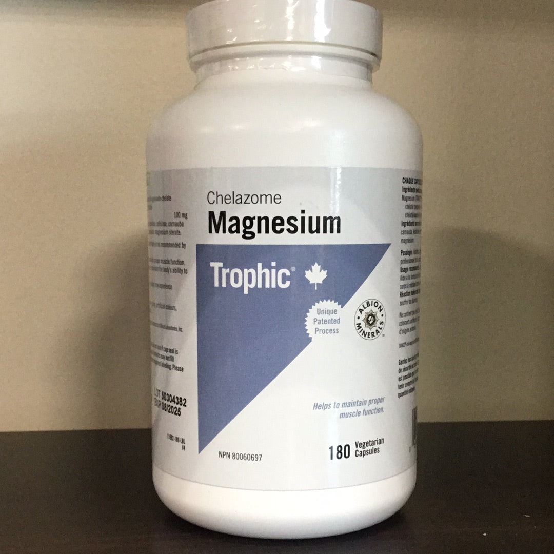 Chelazome Magnesium- Trophic- 180 Vegetarian Capsules