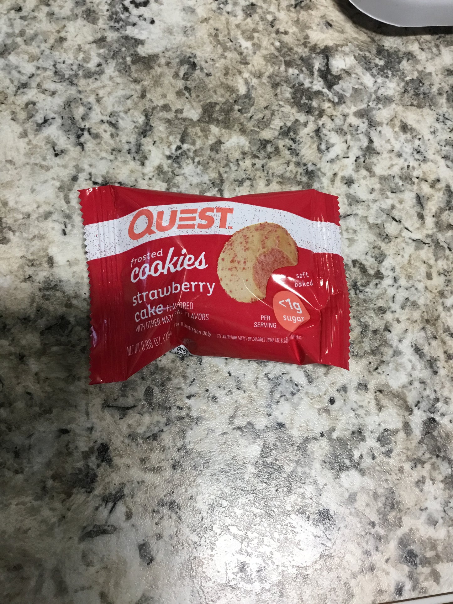Quest frosted cookie- strawberry cake