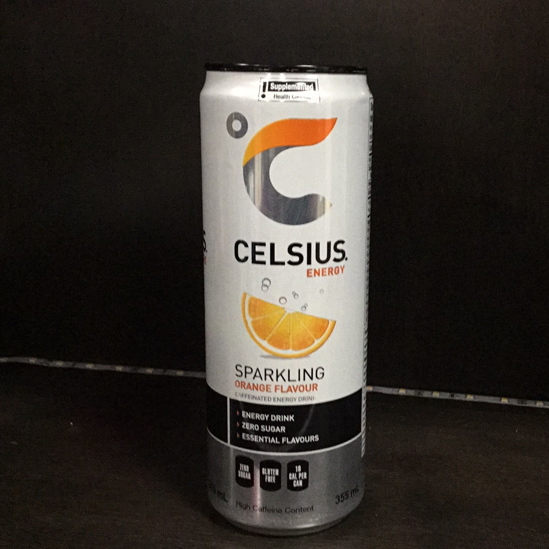 Celsius energy- orange flavour-140mg caffeine
