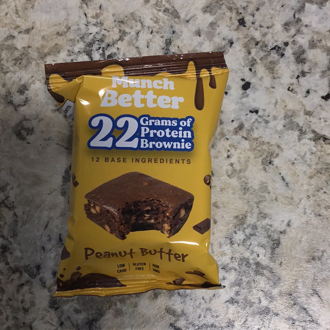 Munch better peanut butter brownie