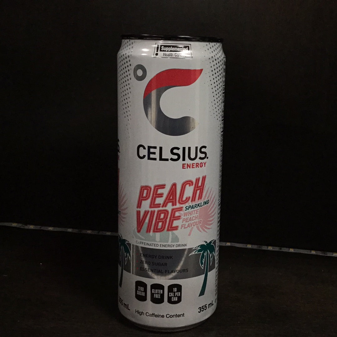 Celsius energy- peach vibe- 140mg caffeine