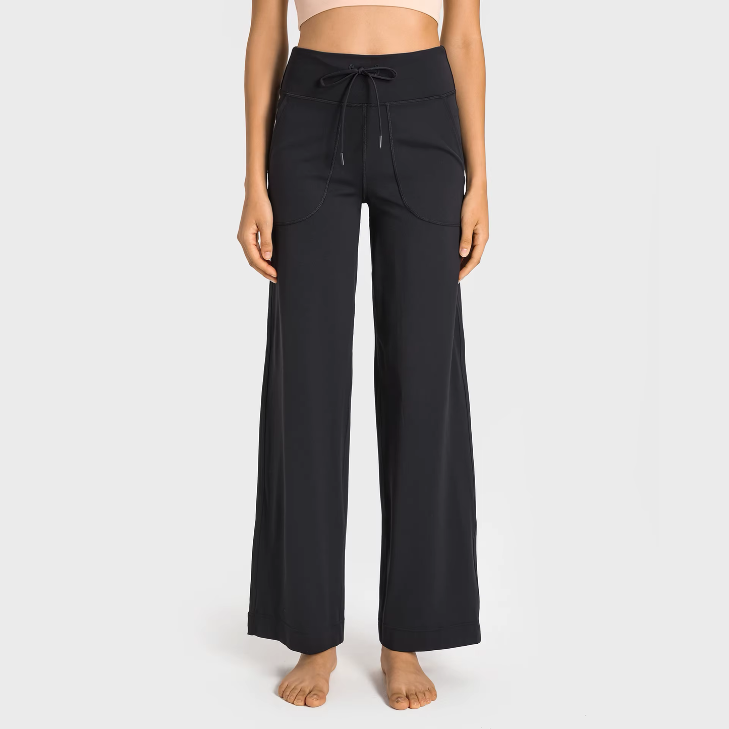 High-Waisted Flare Performance Pants with Pockets