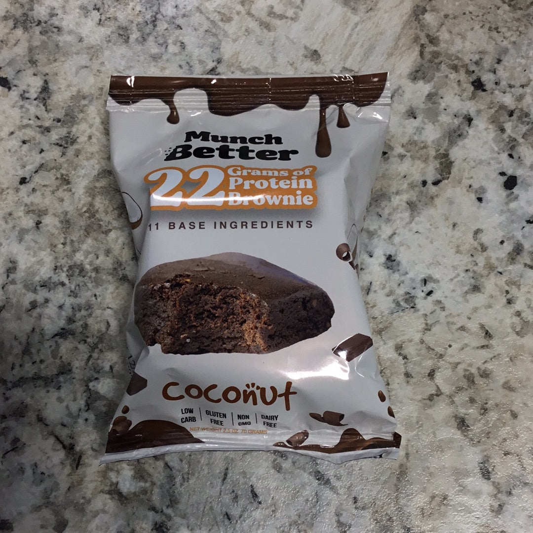 Munch better coconut protein brownie