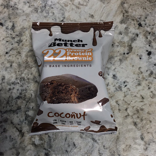 Munch better coconut protein brownie
